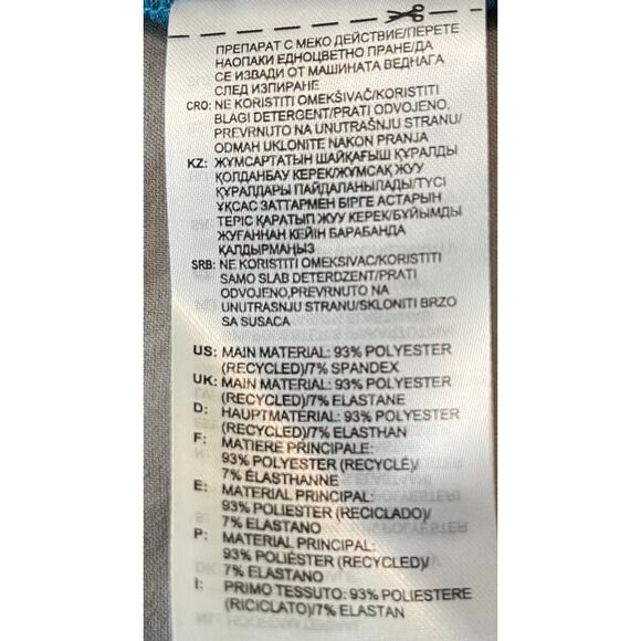 ADIDAS RACERBACK TANK TOP, WOMENS, S, TEAL W/ BLACK & WHITE STRIPES ON BACK BAND - Picture 8 of 9